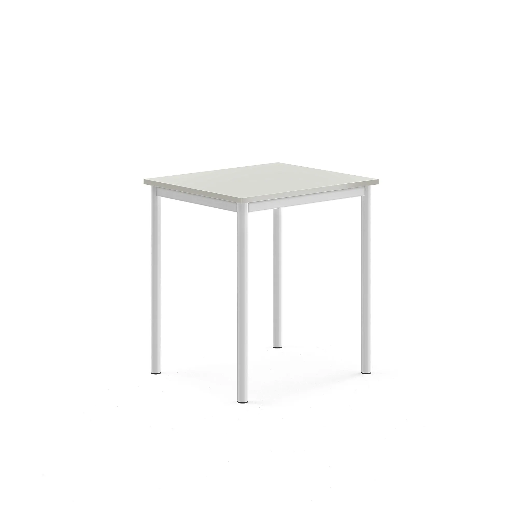Pöytä BORÅS 700x600x760 mm, harmaa laminaatti, valkoinen