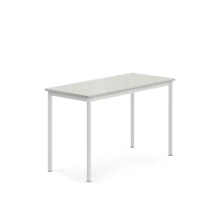 Pöytä BORÅS 1200x600x760 mm, harmaa laminaatti, valkoinen