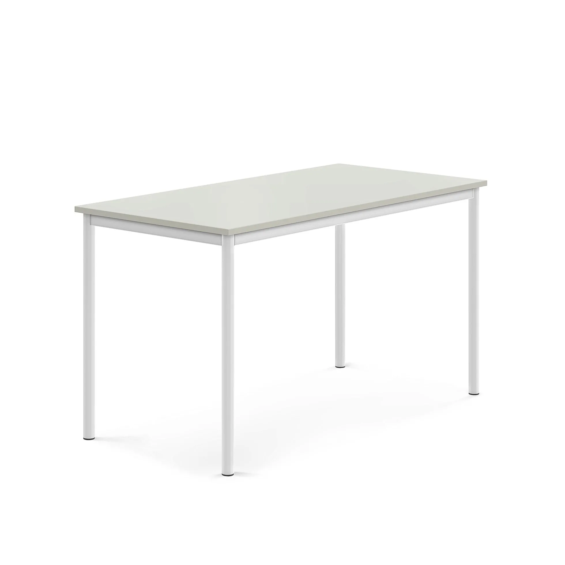 Pöytä BORÅS 1400x700x760 mm, harmaa laminaatti, valkoinen