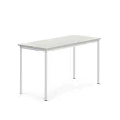 Pöytä BORÅS 1400x600x760 mm, harmaa laminaatti, valkoinen