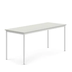 Pöytä BORÅS 1800x700x760 mm, harmaa laminaatti, valkoinen