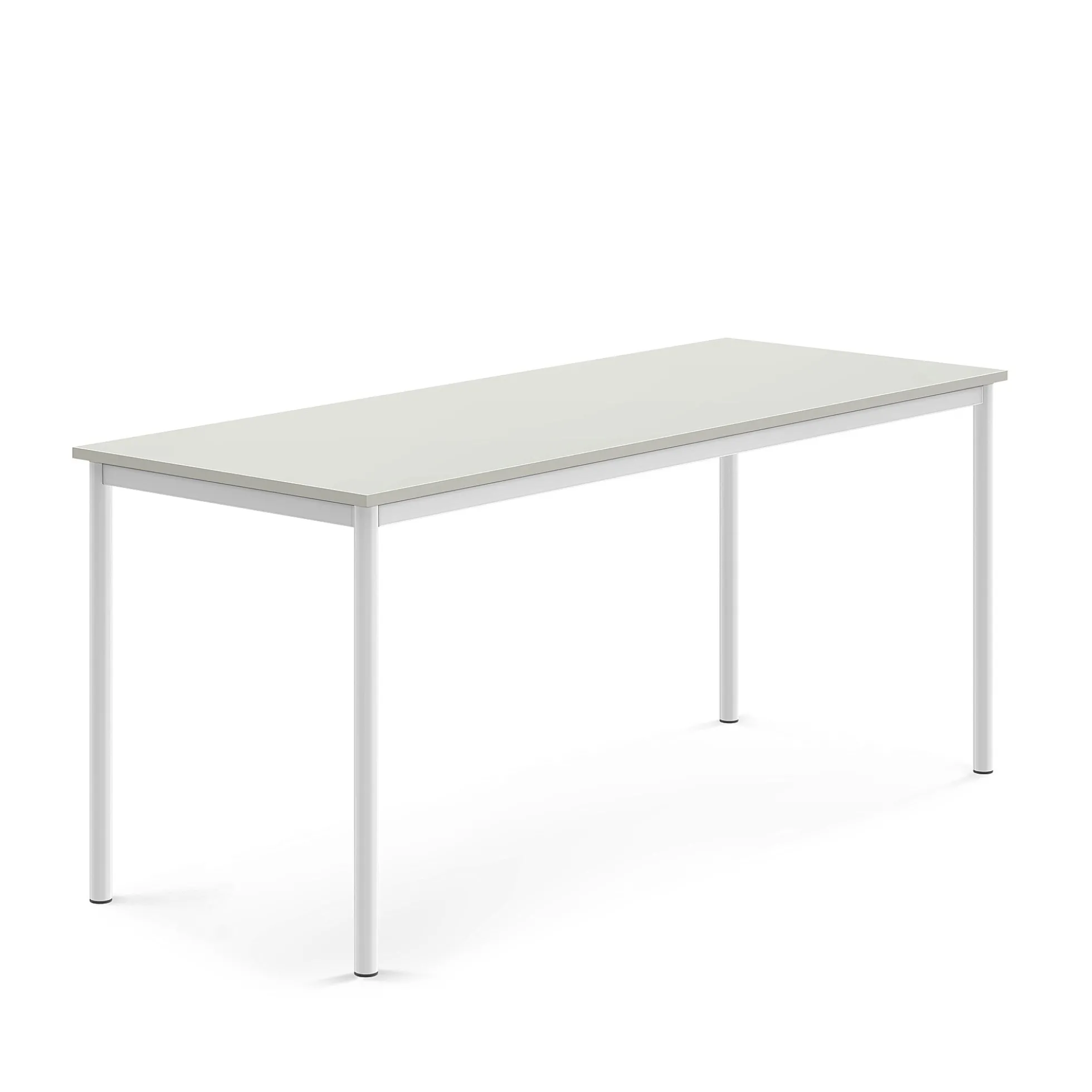 Pöytä BORÅS 1800x700x760 mm, harmaa laminaatti, valkoinen