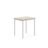 Pöytä BORÅS 700x600x720 mm, koivulamelli, valkoinen