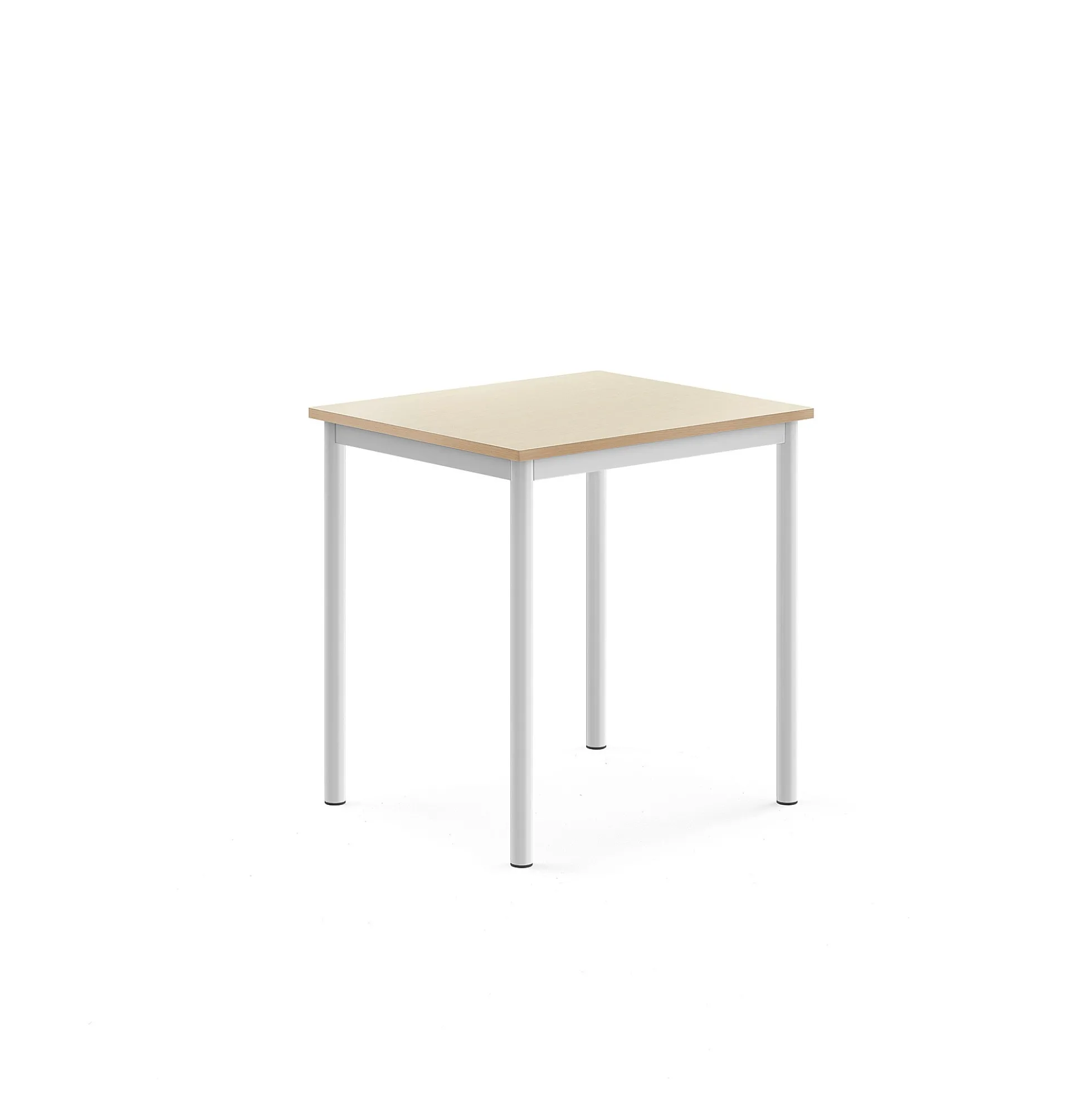 Pöytä BORÅS 700x600x720 mm, koivulamelli, valkoinen