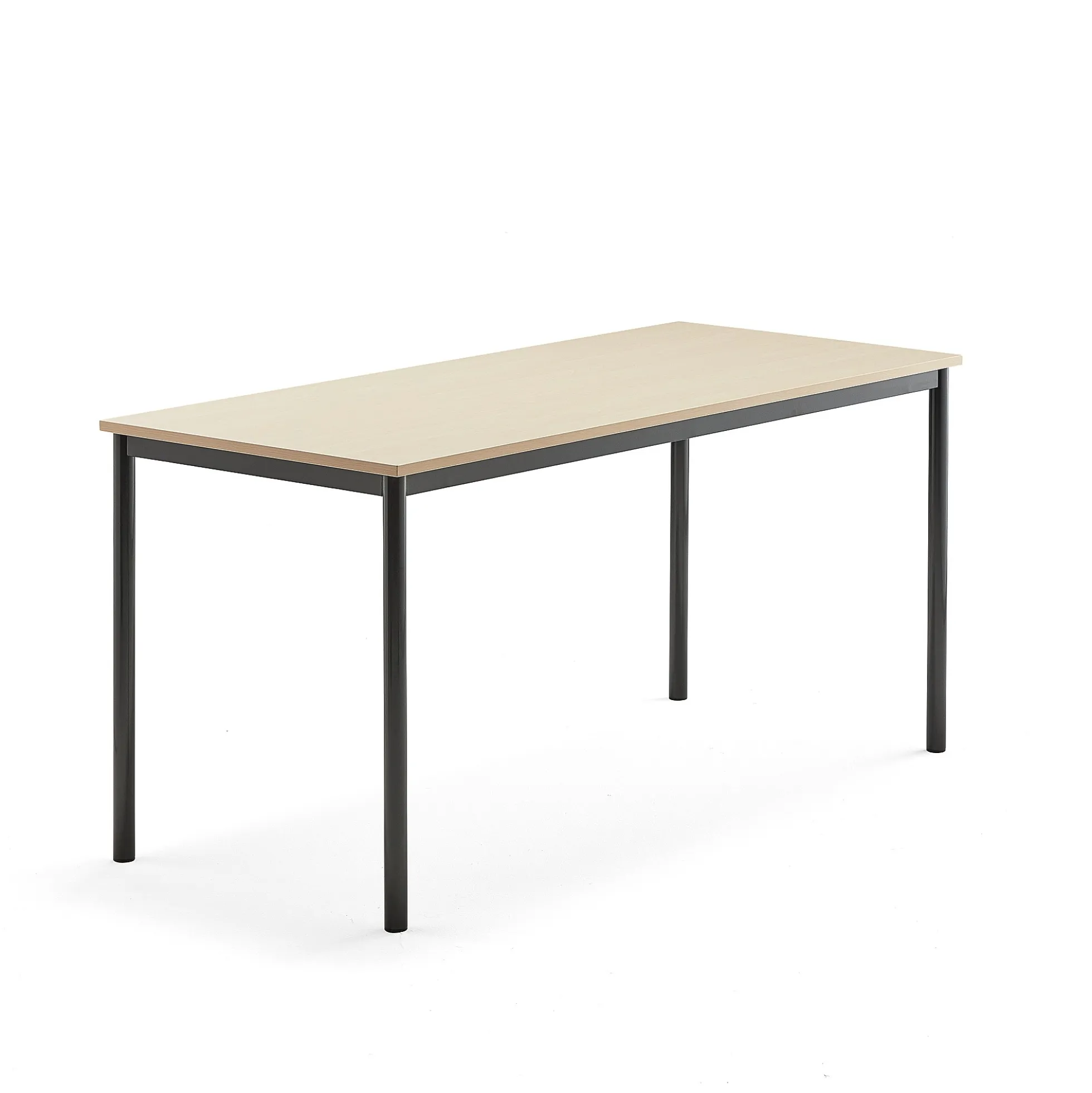 Pöytä BORÅS 1600x700x760 mm, koivulaminaatti, antrasiitinharmaa