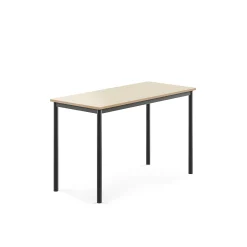 Pöytä BORÅS 1200x600x760 mm, koivulaminaatti, antrasiitinharmaa