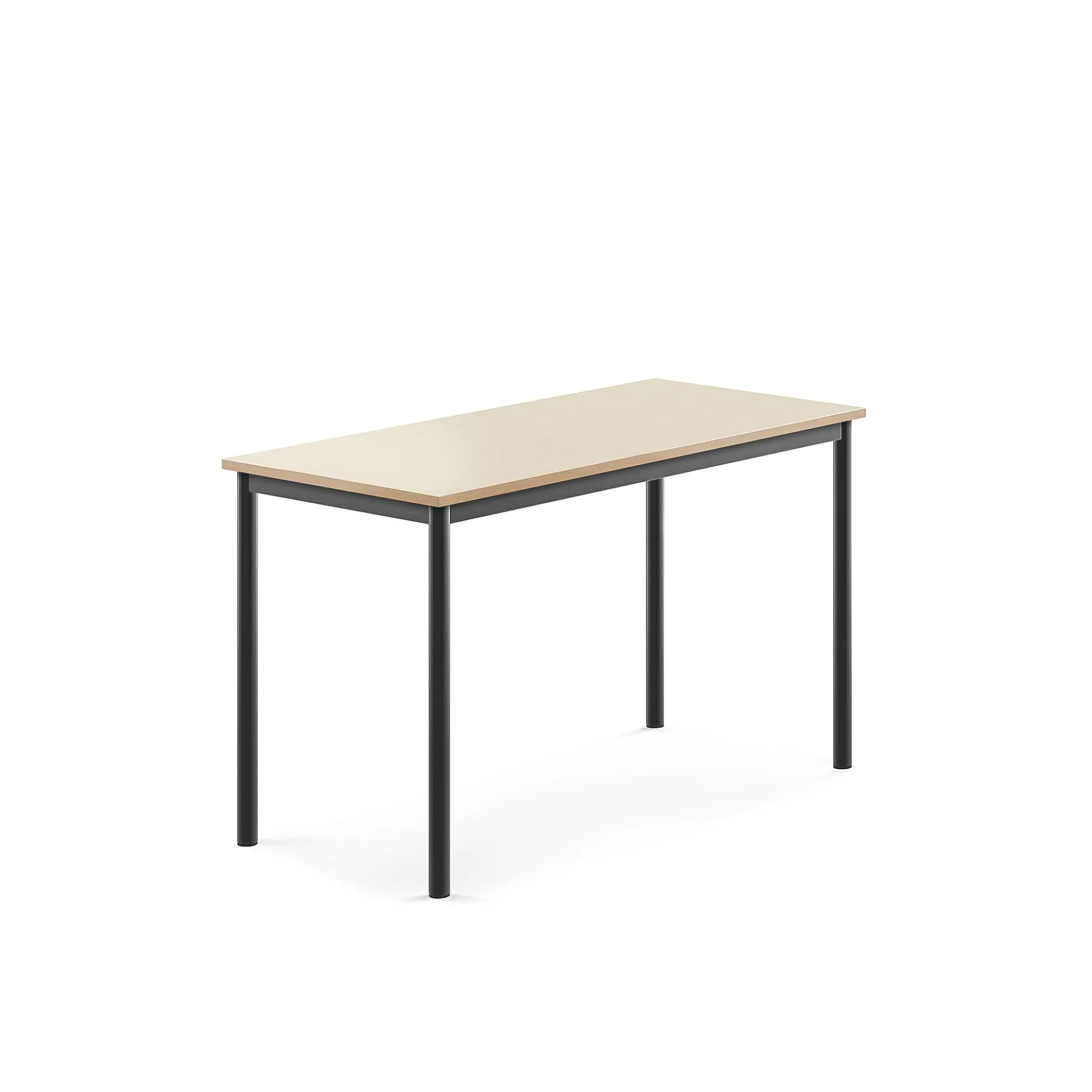 Pöytä BORÅS 1200x600x720 mm, koivulaminaatti, antrasiitinharmaa