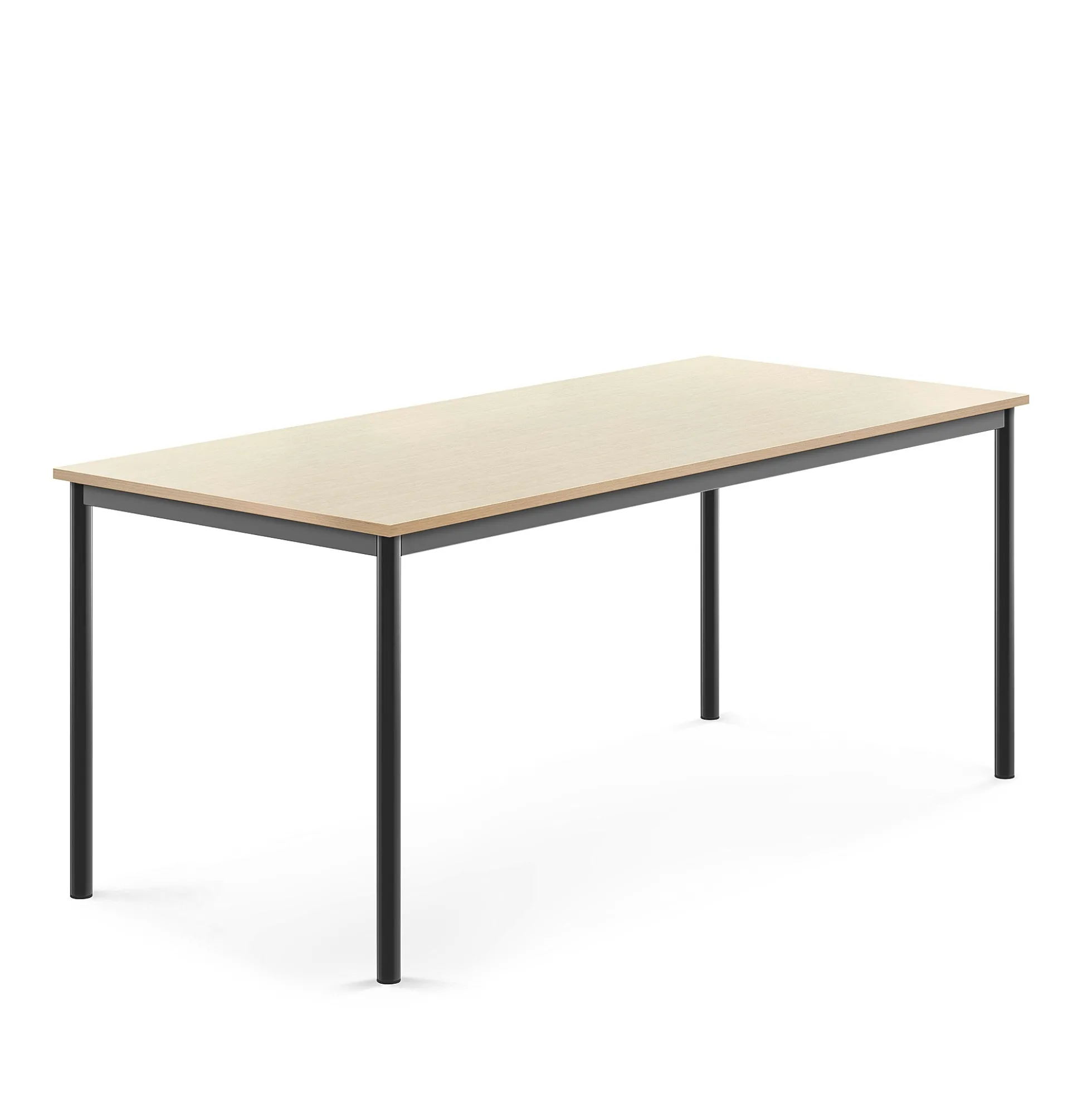 Pöytä BORÅS 1800x800x720 mm, koivulaminaatti, antrasiitinharmaa