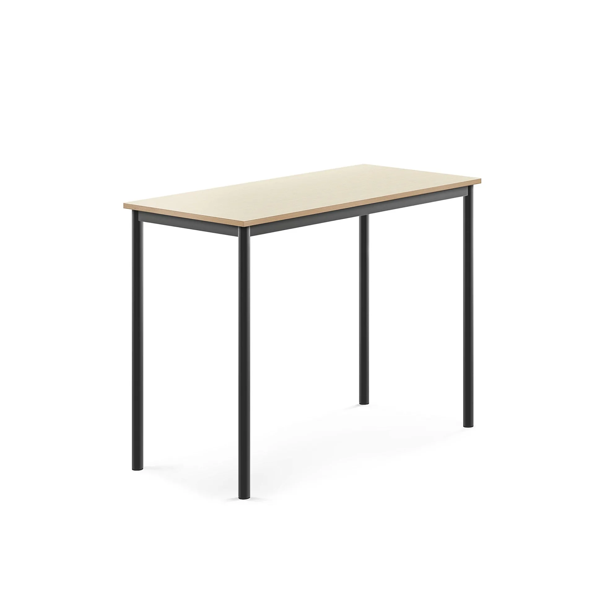 Pöytä BORÅS 1200x600x900 mm, koivulaminaatti, antrasiitinharmaa