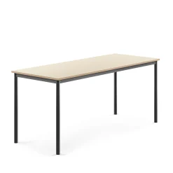 Pöytä BORÅS 1800x700x760 mm, koivulaminaatti, antrasiitinharmaa