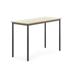 Pöytä BORÅS 1400x600x900 mm, koivulaminaatti, antrasiitinharmaa