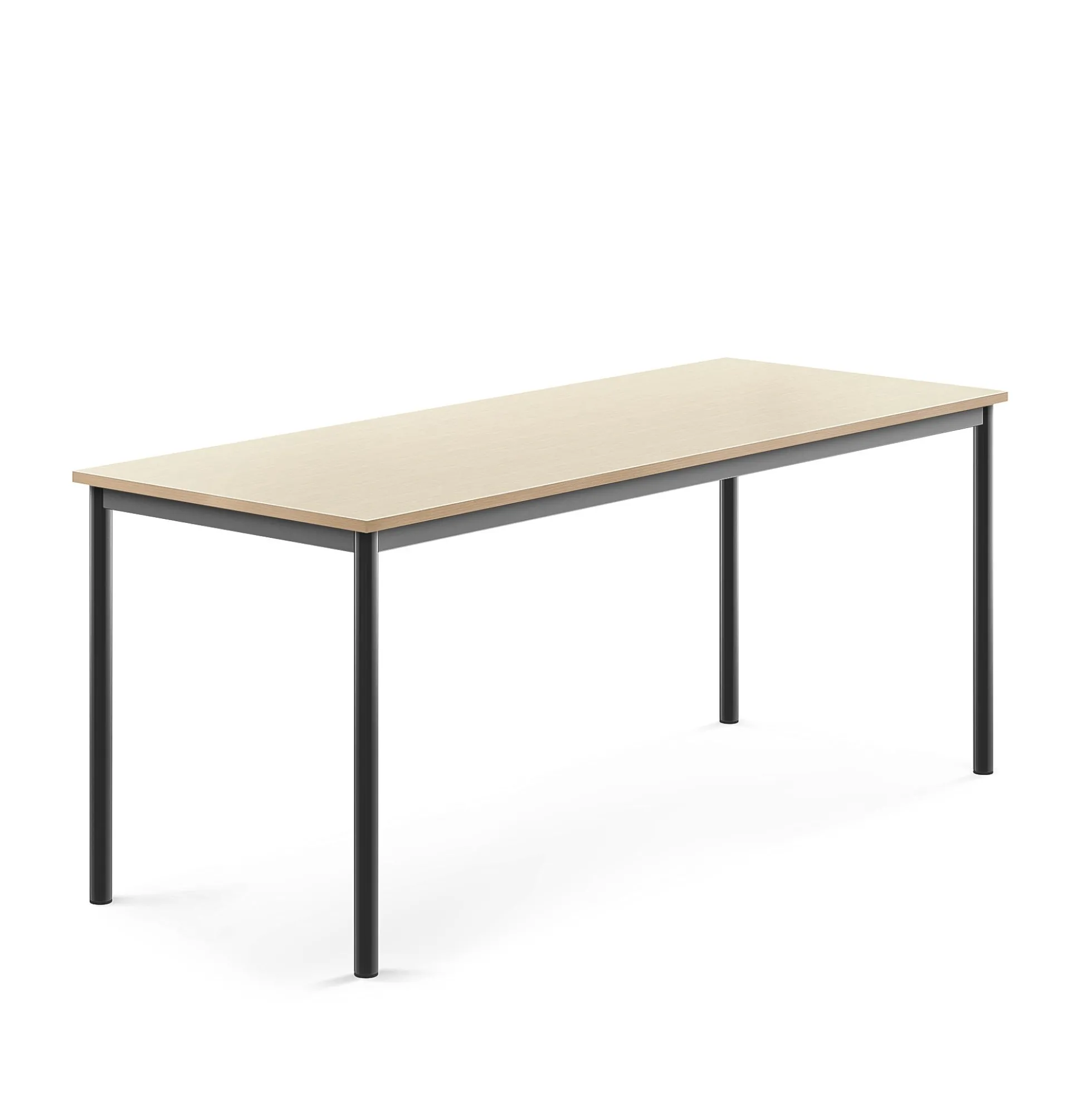 Pöytä BORÅS 1800x700x720 mm, koivulaminaatti, antrasiitinharmaa