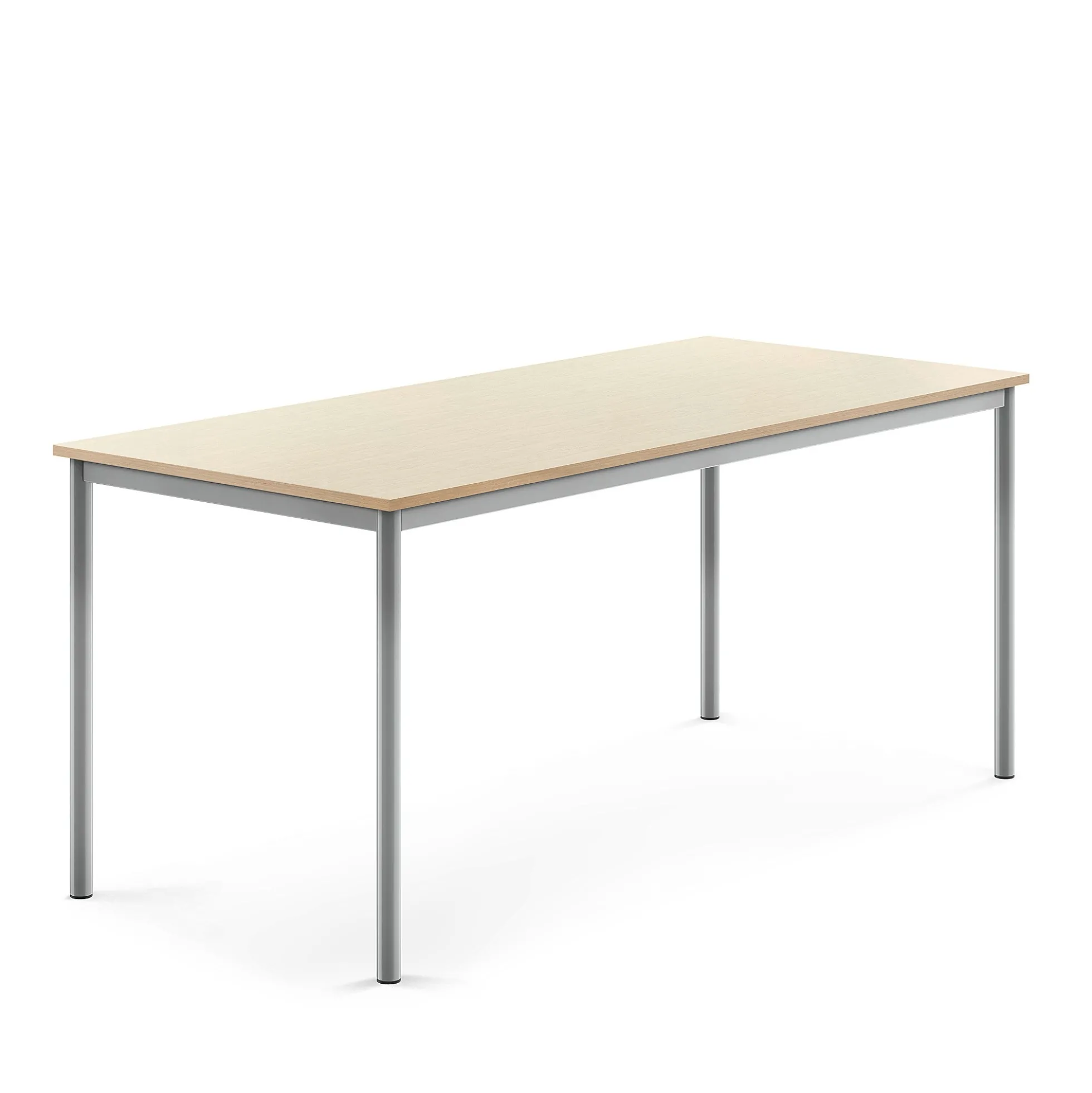 Pöytä BORÅS 1800x800x760 mm, koivulaminaatti, hopeanharmaa