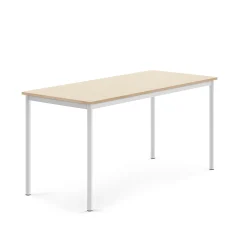 Pöytä BORÅS 1600x700x760 mm, koivulaminaatti, valkoinen