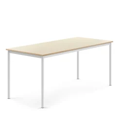 Pöytä BORÅS 1800x800x760 mm, koivulaminaatti, valkoinen