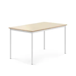 Pöytä BORÅS 1400x800x760 mm, koivulaminaatti, valkoinen