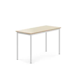 Pöytä BORÅS 1200x600x760 mm, koivulaminaatti, valkoinen