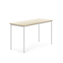 Pöytä BORÅS 1400x600x760 mm, koivulaminaatti, valkoinen