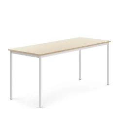 Pöytä BORÅS 1800x700x760 mm, koivulaminaatti, valkoinen