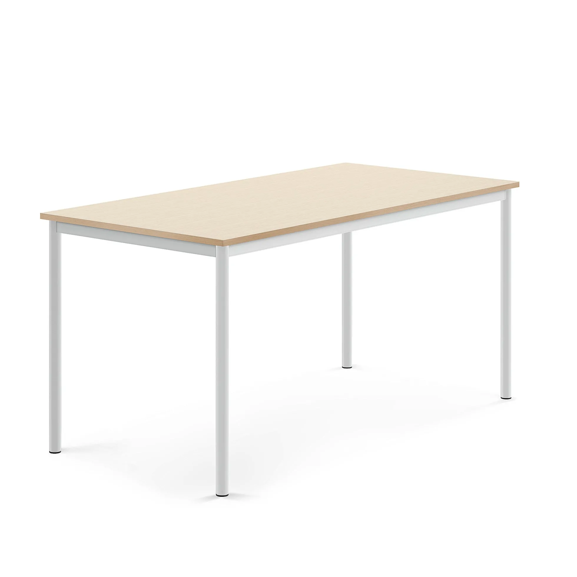 Pöytä BORÅS 1600x800x760 mm, koivulaminaatti, white