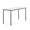 Pöytä BORÅS 1600x700x900 mm, valkoinen laminaatti, antrasiitinharmaa