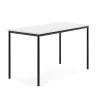 Pöytä BORÅS 1600x800x900 mm, valkoinen laminaatti, antrasiitinharmaa