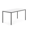 Pöytä BORÅS 1600x800x760 mm, valkoinen laminaatti, antrasiitinharmaa