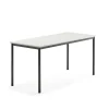 Pöytä BORÅS 1600x700x760 mm, valkoinen laminaatti, antrasiitinharmaa