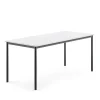 Pöytä BORÅS 1800x800x760 mm, valkoinen laminaatti, antrasiitinharmaa