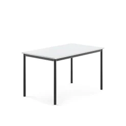 Pöytä BORÅS 1200x800x720 mm, valkoinen laminaatti, antrasiitinharmaa