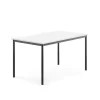 Pöytä BORÅS 1400x800x720 mm, valkoinen laminaatti, antrasiitinharmaa