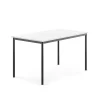 Pöytä BORÅS 1400x800x760 mm, valkoinen laminaatti, antrasiitinharmaa