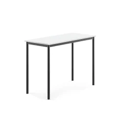 Pöytä BORÅS 1200x600x900 mm, valkoinen laminaatti, antrasiitinharmaa