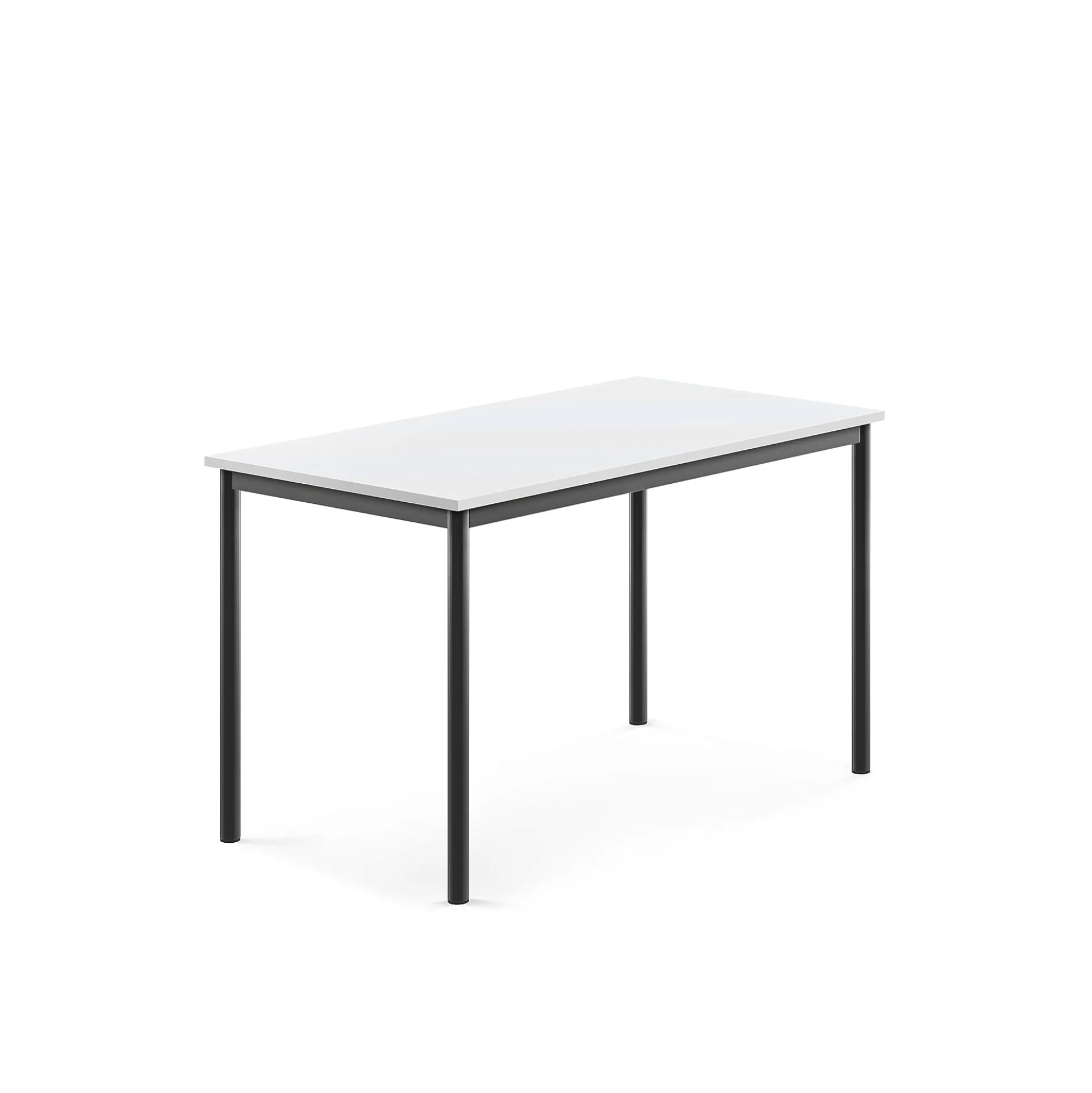 Pöytä BORÅS 1200x700x720 mm, valkoinen laminaatti, antrasiitinharmaa