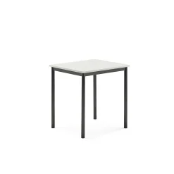 Pöytä BORÅS 700x600x720 mm, valkoinen laminaatti, antrasiitinharmaa