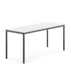 Pöytä BORÅS 1800x700x760 mm, valkoinen laminaatti, antrasiitinharmaa