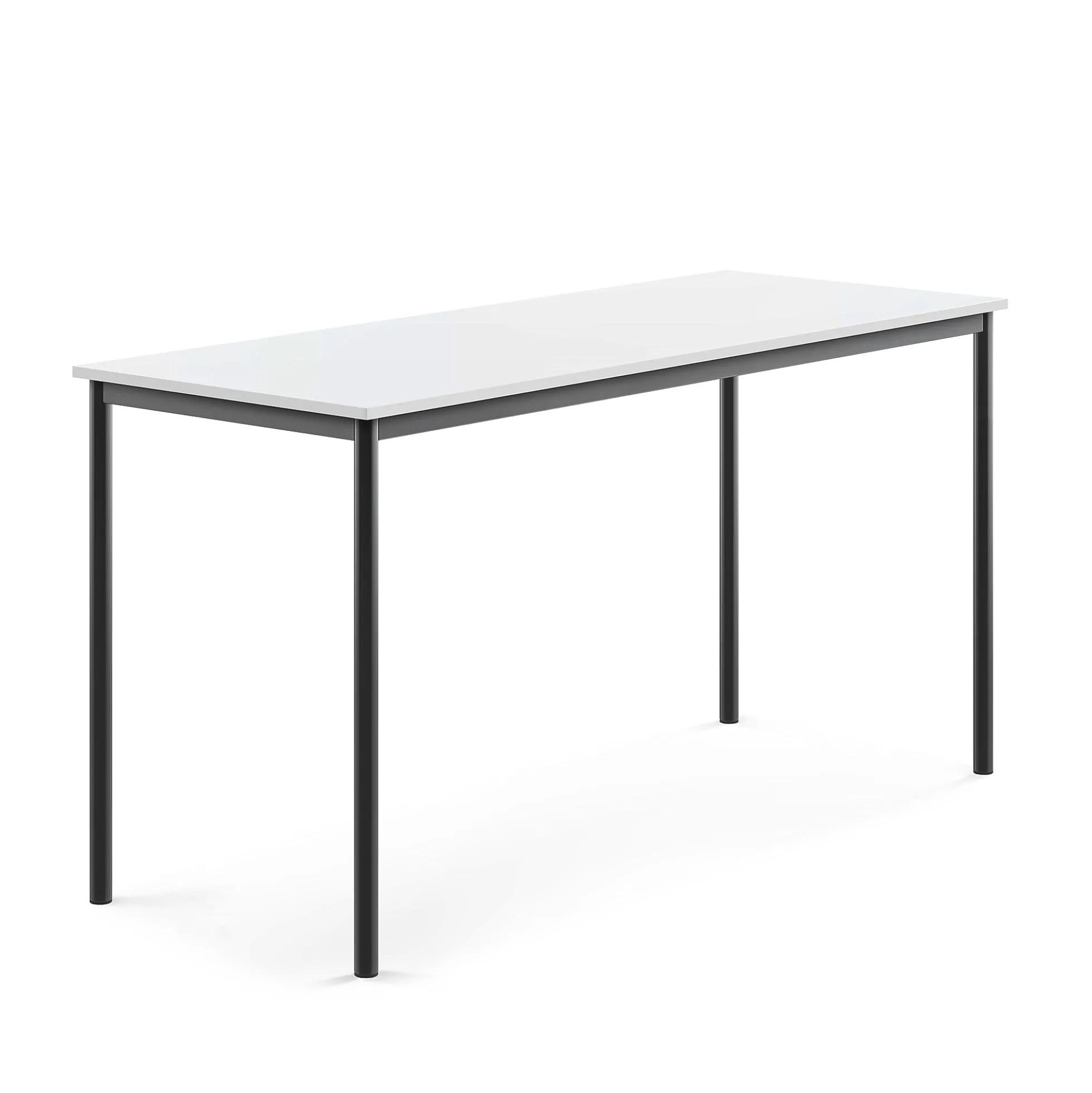 Pöytä BORÅS 1800x700x900 mm, valkoinen laminaatti, antrasiitinharmaa