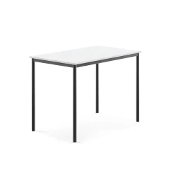 Pöytä BORÅS 1200x800x900 mm, valkoinen laminaatti, antrasiitinharmaa
