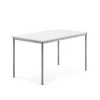 Pöytä BORÅS 1400x800x760 mm, valkoinen laminaatti, hopeanharmaa