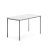 Pöytä BORÅS 1400x700x760 mm, valkoinen laminaatti, hopeanharmaa