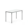 Pöytä BORÅS 1200x700x760 mm, valkoinen laminaatti, hopeanharmaa