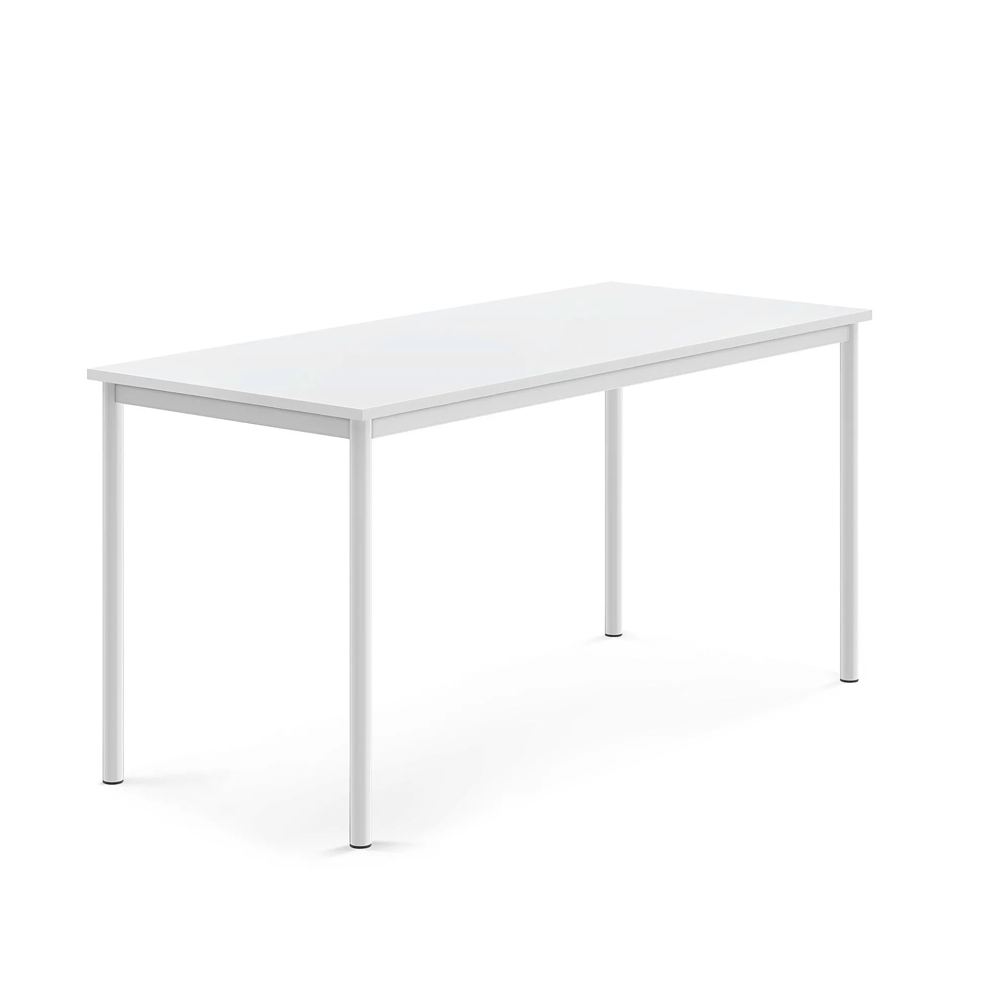 Pöytä BORÅS 1600x700x760 mm, valkoinen laminaatti, valkoinen