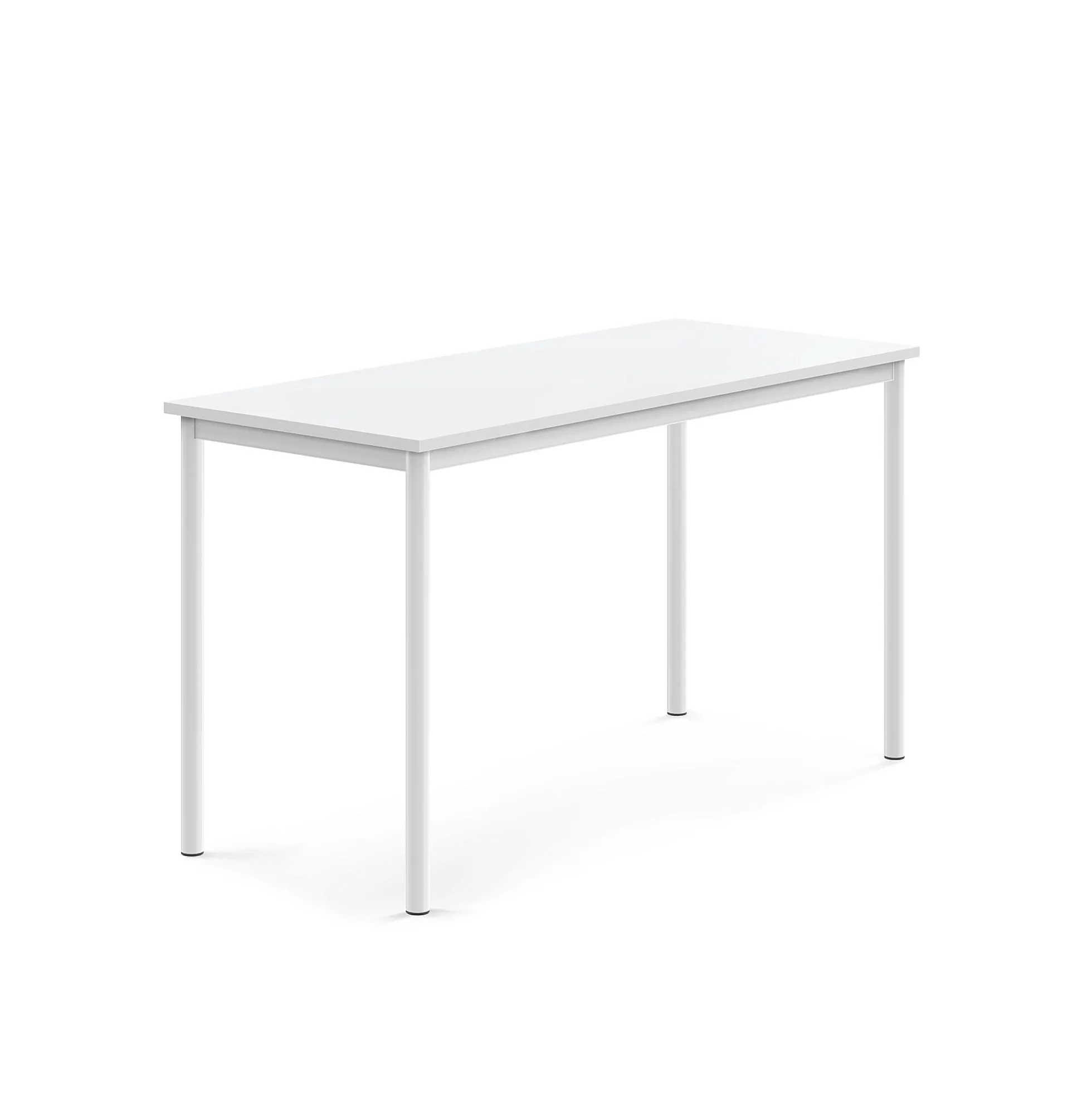 Pöytä BORÅS 1400x600x760 mm, valkoinen laminaatti, valkoinen