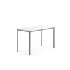 Pöytä BORÅS 1200x600x720 mm, valkotaulupöytälevy, alumiininharmaa