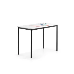 Pöytä BORÅS 1200x600x900 mm, valkotaulupöytälevy, antrasiitti