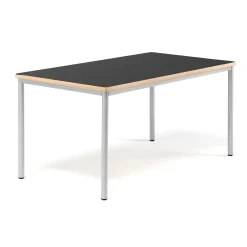 Pöytä BURÅS 1520x800 mm, musta, hopeanharmaa