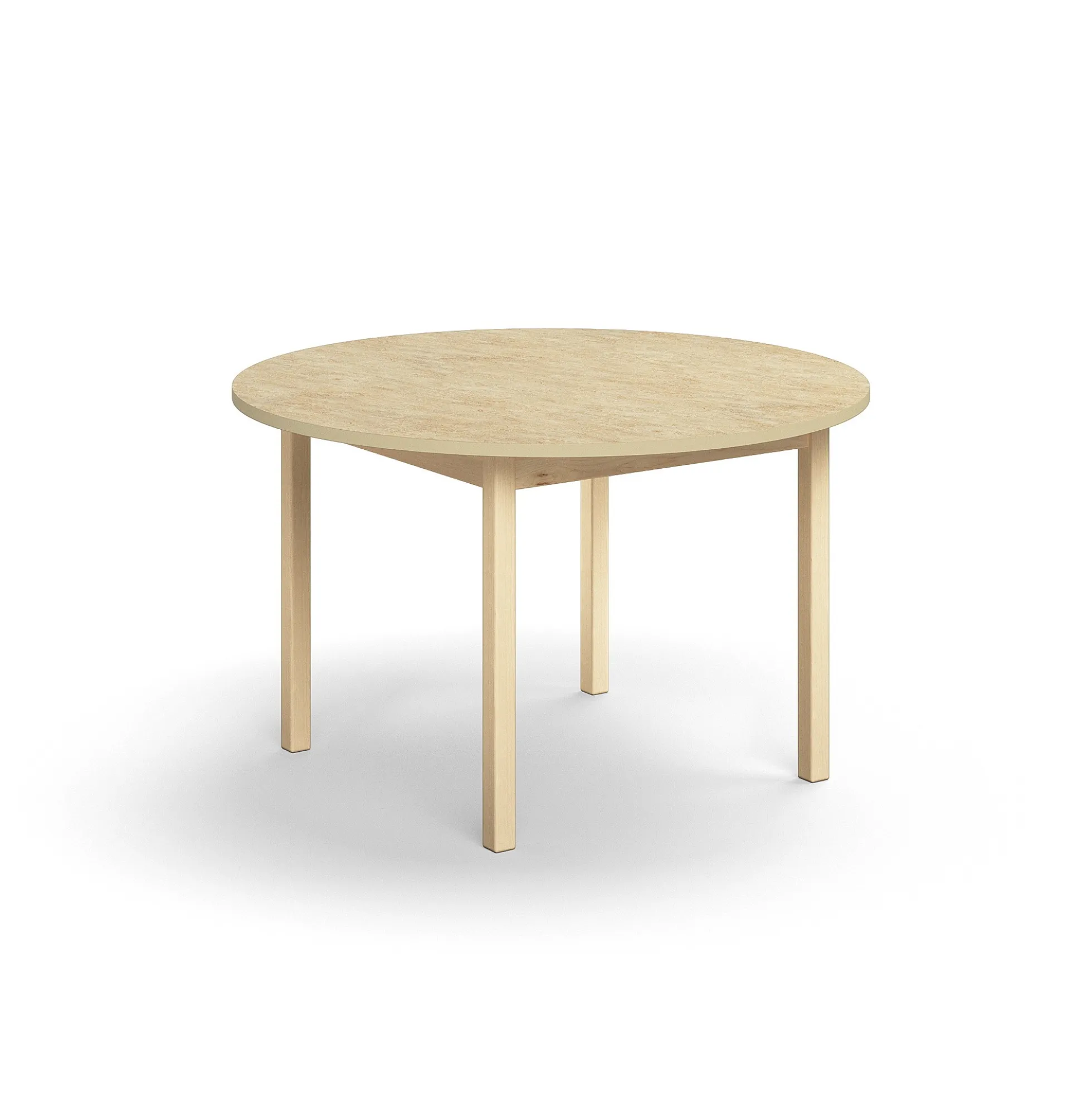 Pöytä DECIBEL Ø1200x720 mm, beige linoleumi, koivu