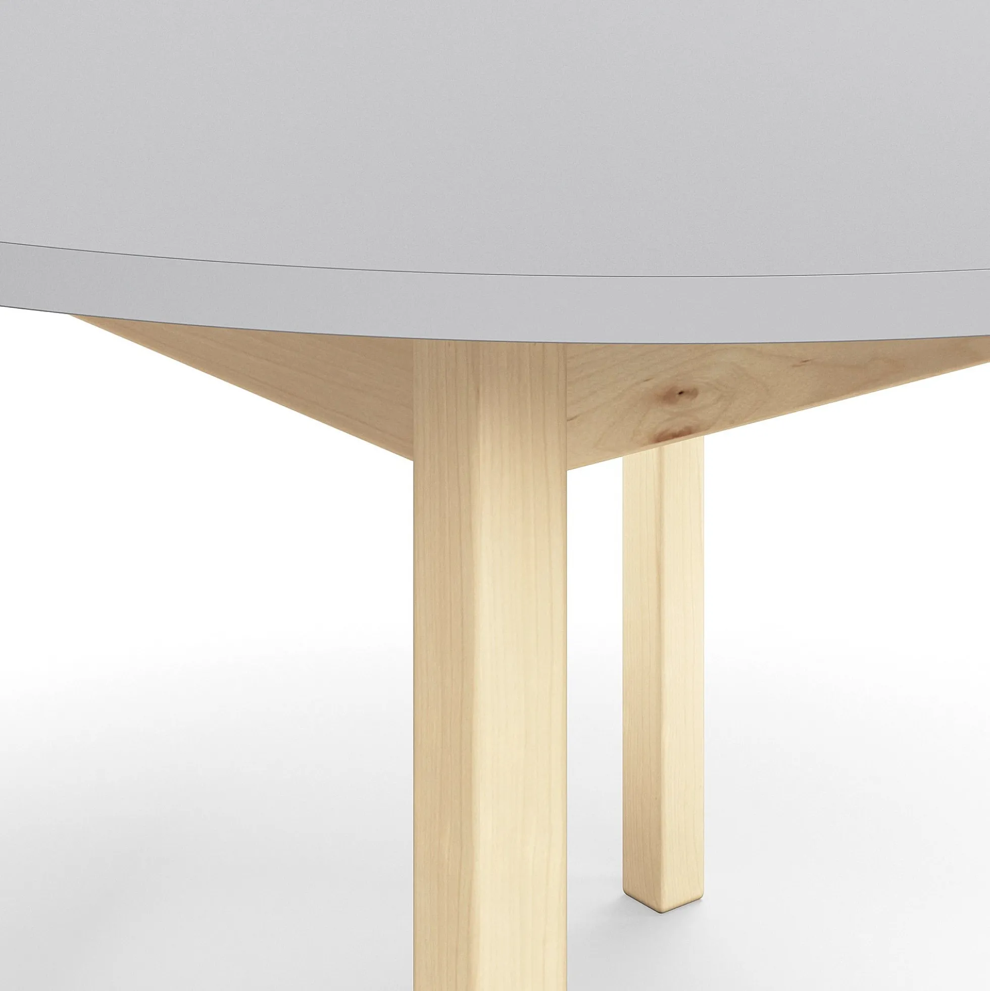 Pöytä DECIBEL Ø1200x530 mm, ääntä vaimentava korkeapainelaminaatti HPL, harmaa