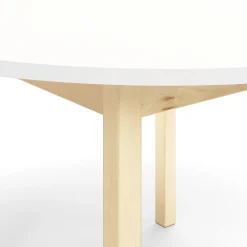 Pöytä DECIBEL Ø1200x590 mm, ääntä vaimentava korkeapainelaminaatti HPL, valkoinen