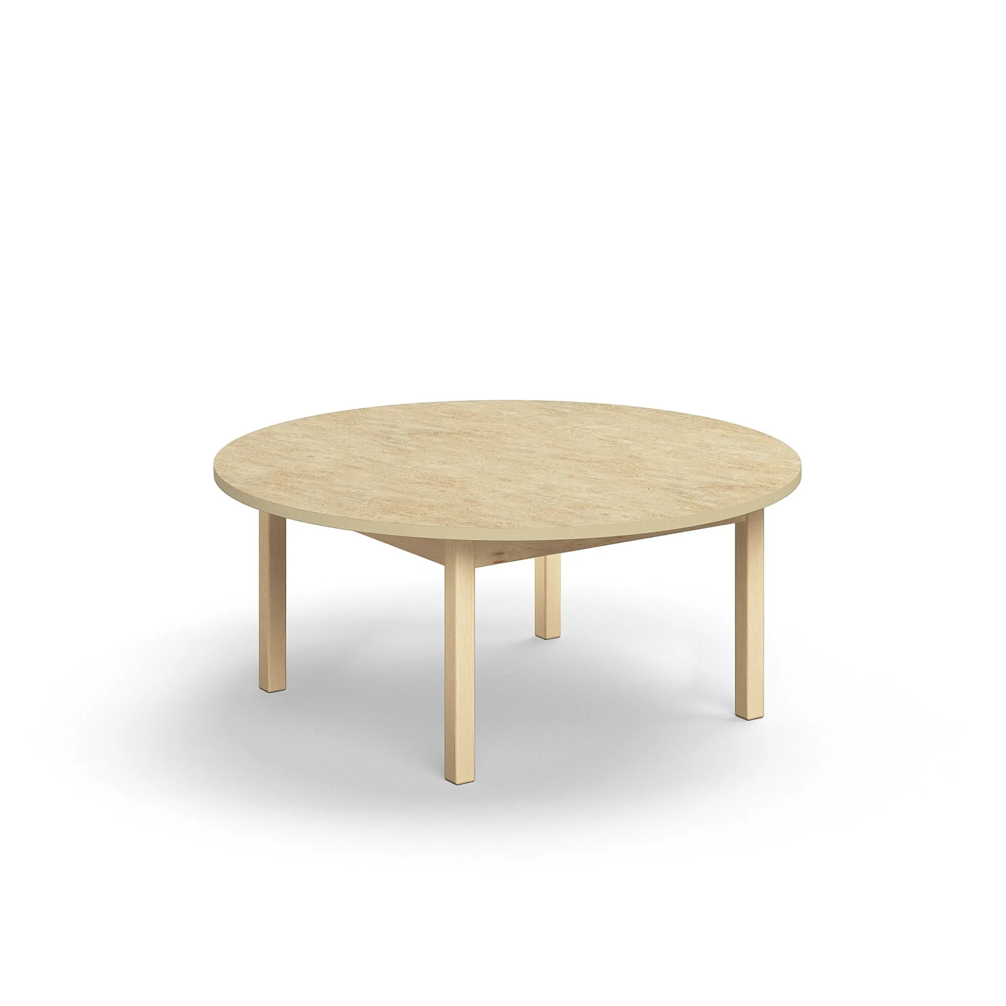 Pöytä DECIBEL Ø1200x530 mm, ääntä vaimentava linoleumi, beige